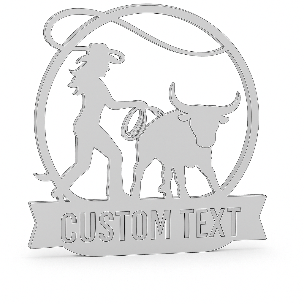 Custom Cowboy & Cowgirl Roping Sign
