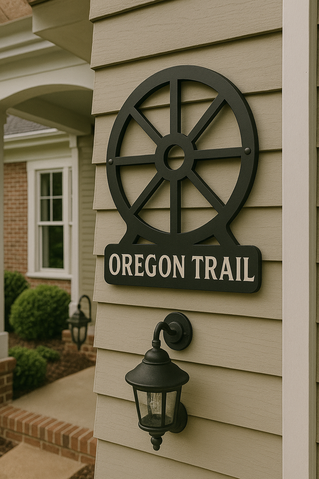 Custom Wagon Wheel Mirror