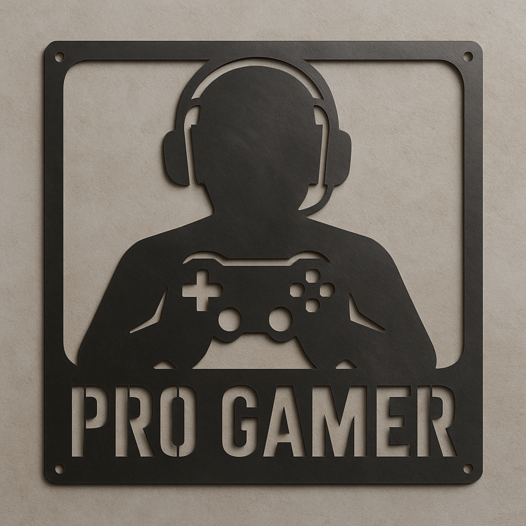 Pro Gamer Steel Wall Sign