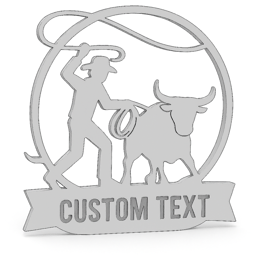 Custom Cowboy & Cowgirl Roping Sign