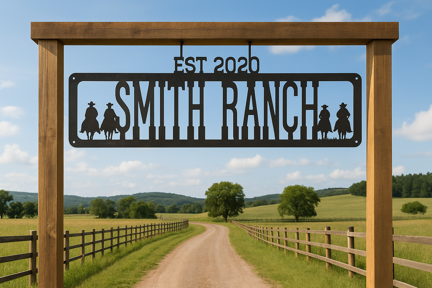 Custom Ranch Entryway Signs