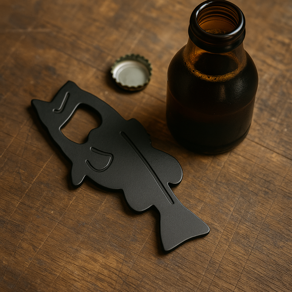 Fish bottle opener