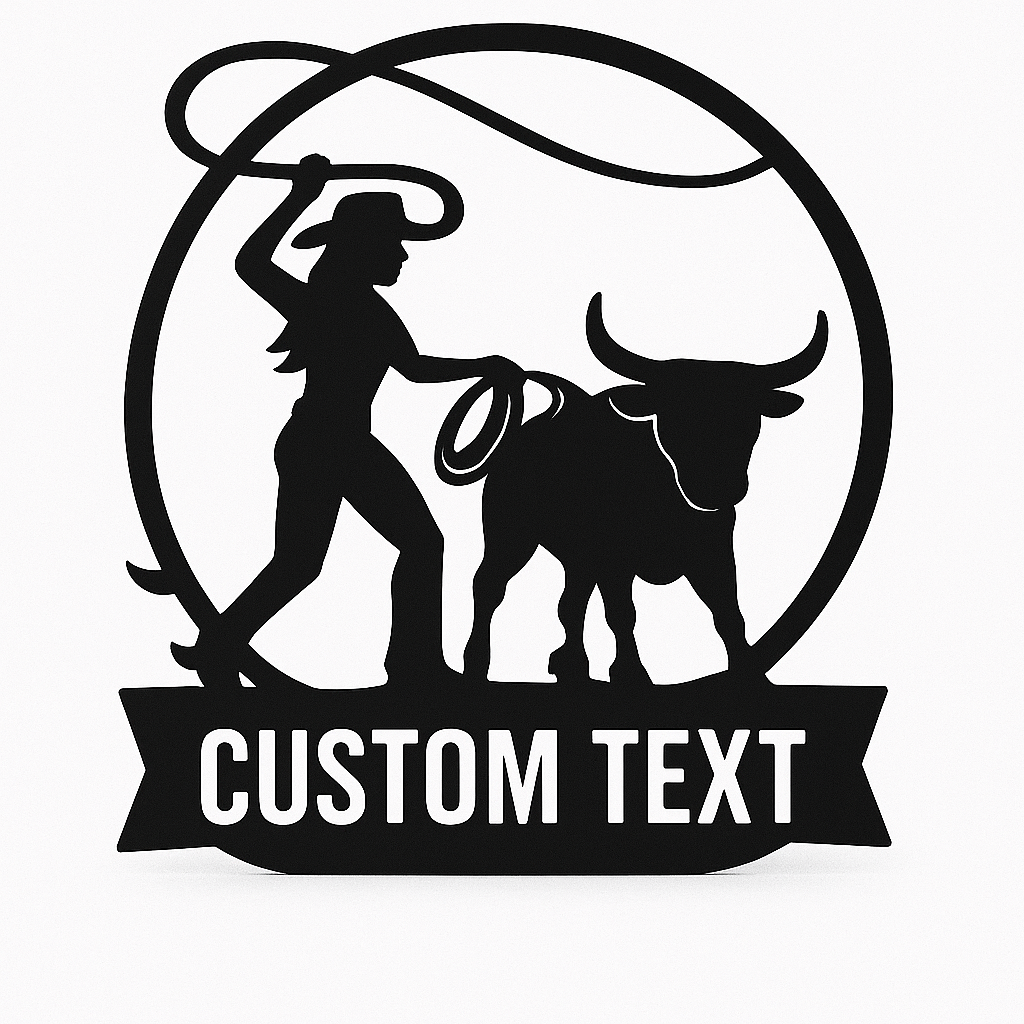 Custom Cowboy & Cowgirl Roping Sign