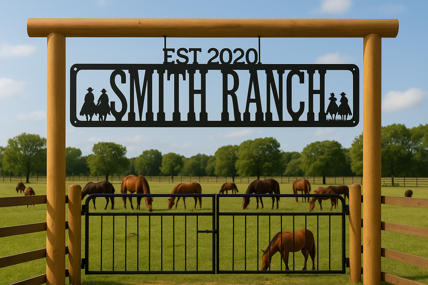 Custom Ranch Entryway Signs
