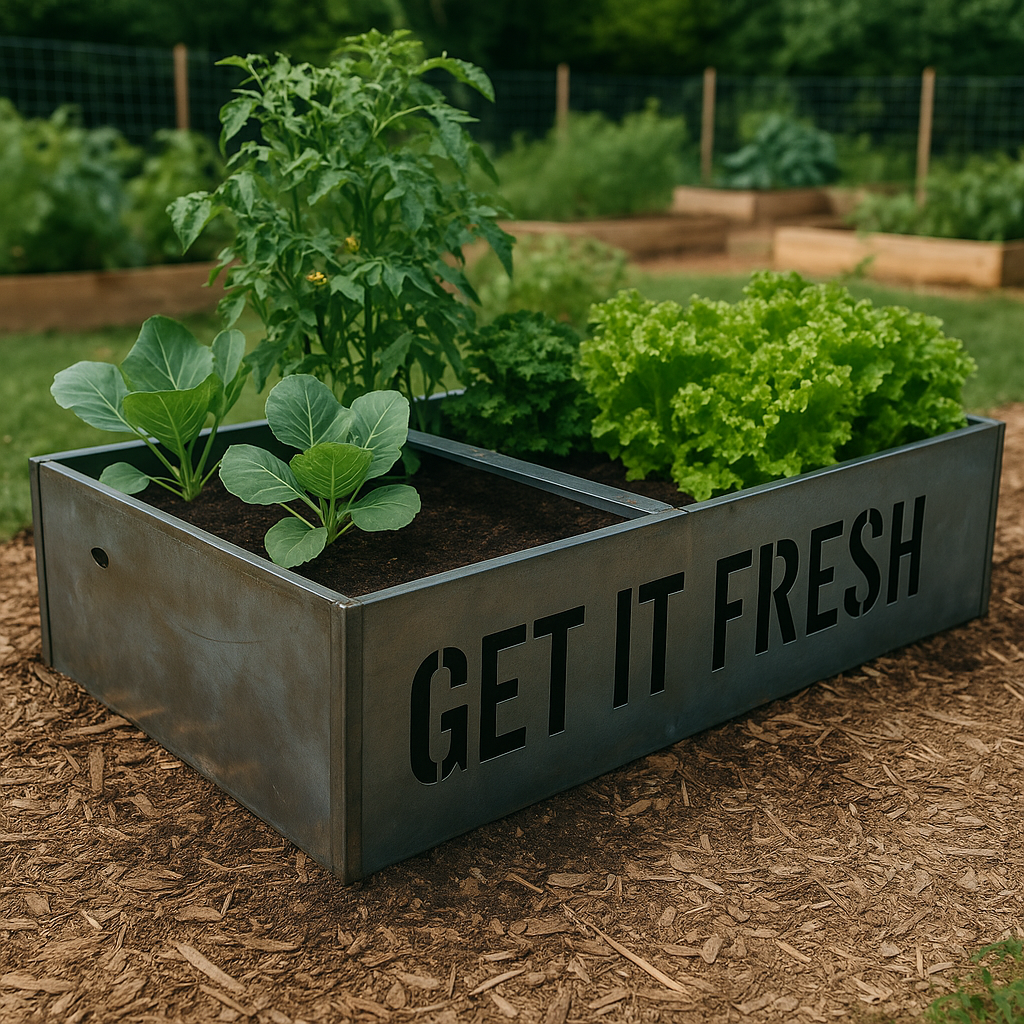 Steel garden box