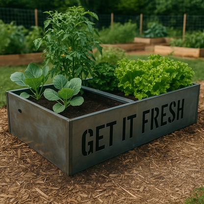 Steel garden box