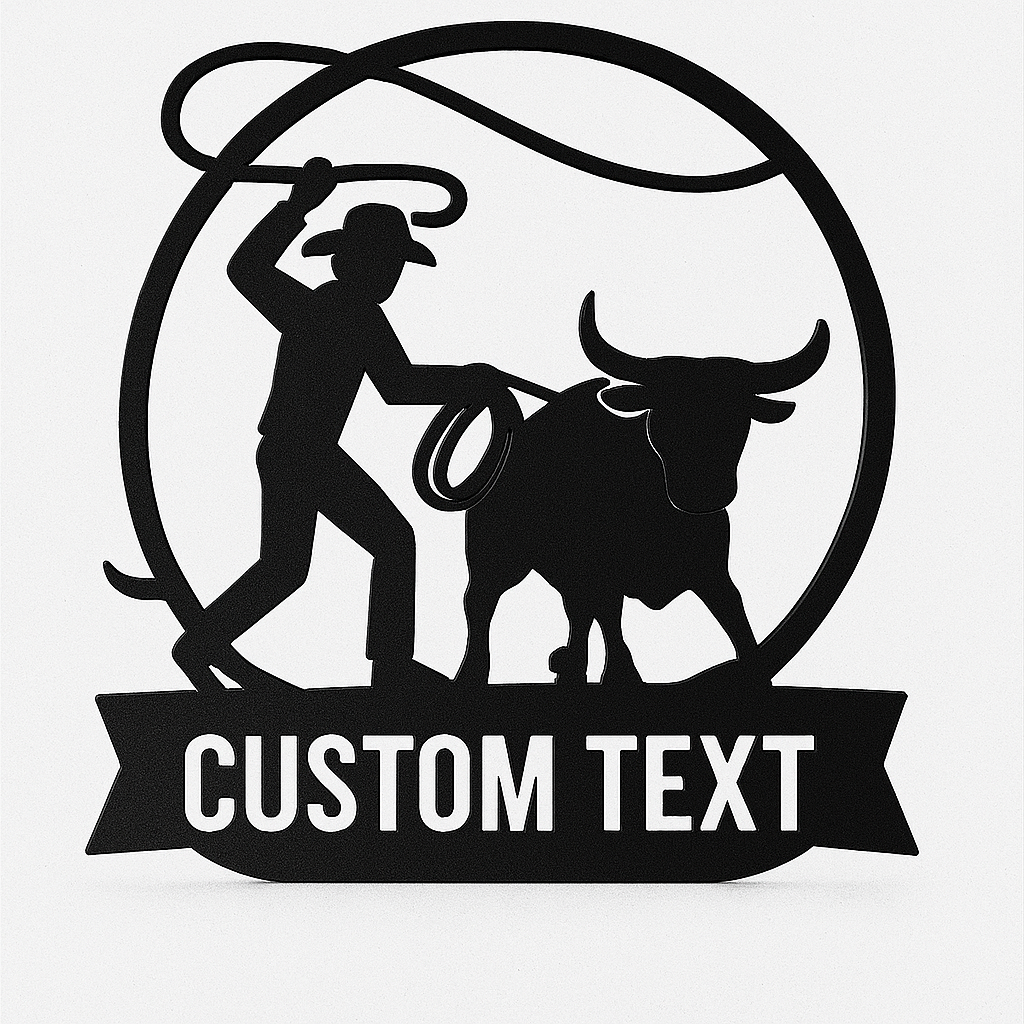 Custom Cowboy & Cowgirl Roping Sign