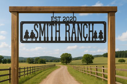 Custom Ranch Entryway Signs