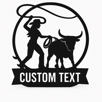 Custom Cowboy & Cowgirl Roping Sign