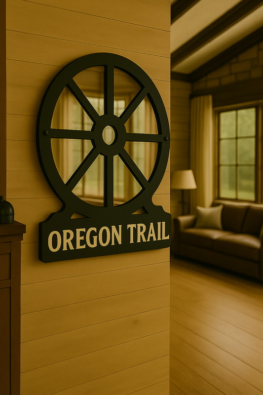 Custom Wagon Wheel Mirror